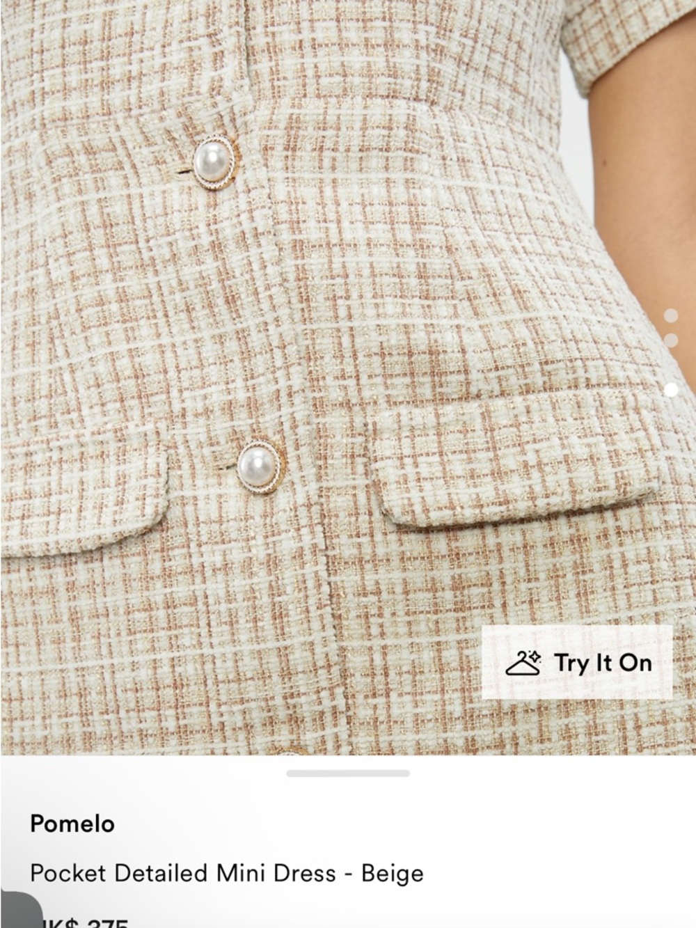 Pomelo Pocket Detailed Mini Dress - Beige
Size small - Picture 4 of 13
